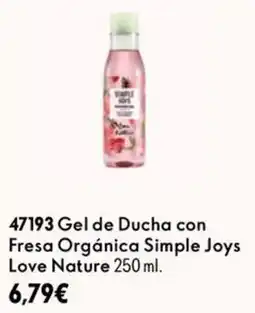 Oriflame Simple Joys Gel de Ducha con Fresa Orgánica oferta