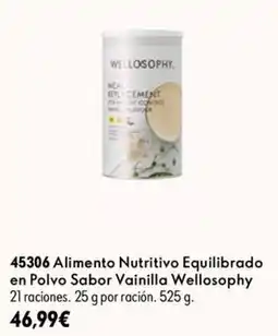 Oriflame Wellosofhy alimento nutritivo equilibrado en polvo sabor vainilla oferta