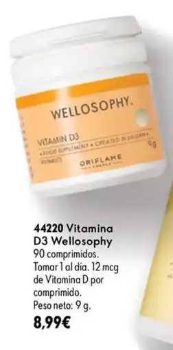 Oriflame Wellsophy vitamina D3 oferta