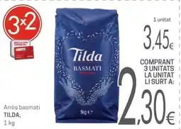 Valvi Supermercats Tilda arròs basmati oferta