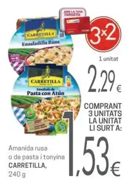 Valvi Supermercats Carretilla amanida rusa o de pasta i tonyina oferta