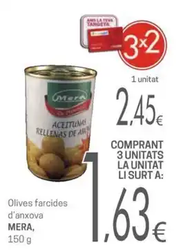 Valvi Supermercats Mera olives farcides d'anxova oferta