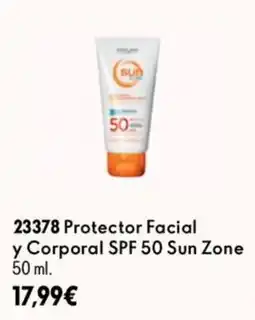 Oriflame Sun Zone Protector Facial y Corporal SPF 50 oferta