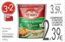 Valvi Supermercats President fundir & gratinar 4 quesos oferta