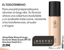 Oriflame Giordani Gold Maquillaje Mineral Larga Duración Mate Suave SPF 20 oferta