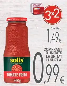 Valvi Supermercats solis tomate frito oferta