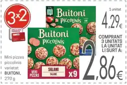Valvi Supermercats Buitoni mini pizzas piccolinis salami oferta