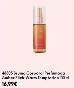 Oriflame Amber Elixir Bruma Corporal Perfumada Warm Temptation oferta