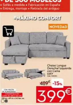 Conforama España - chaise longue derechal izquierda con cama oferta