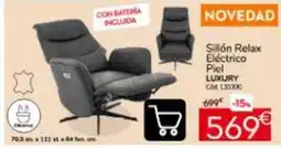 Conforama Luxury - sillón relax eléctrico piel oferta