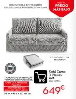 Conforama Sofa cama 3 plazas oferta