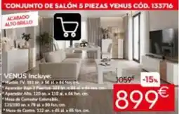Conforama Venus - conjunto de salon 5 piezas cod. 133716 oferta
