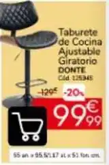 Conforama Taburete de cocina ajustable giratorio oferta