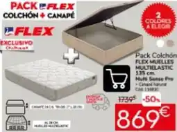 Conforama Flex - pack colchón + canapé oferta