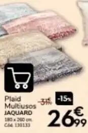 Conforama Jacquard - plaid multiusos oferta
