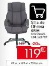 Conforama Silla de oficina grim gris oscuro oferta