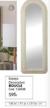 Conforama 51 - espejo decorativo bouclé oferta