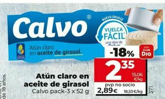 Dia Atún claro en aceite de girasol calvo oferta