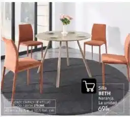 Conforama Silla beth naranja oferta