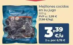 La Sirena Mejillones cocidos en su jugo oferta