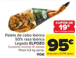 Carrefour Legado ELPOZO paleta de cebo ibérica oferta