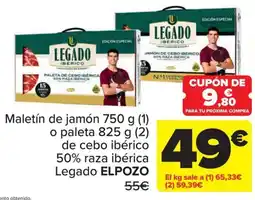 Carrefour Legado paleta de cebo ibérico oferta