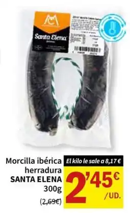SPAR Santa Elena morcilla ibérica herradura oferta