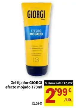 SPAR Giorgi gel fijador efecto mojado oferta