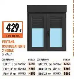 Obramat Ventana oscilobatiente 2 hojas oferta