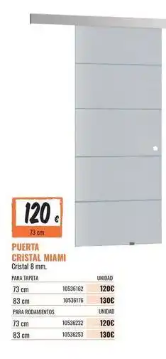Obramat Cristal - puerta oferta