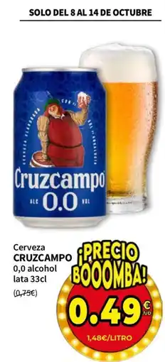 SPAR Cruzcampo 0,0 alcohol oferta