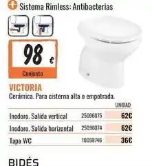 Obramat Victoria - ceramica para cisterna alta o empotrada oferta