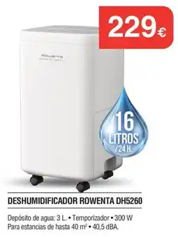 Milar Rowenta deshumidificador dh5260 oferta