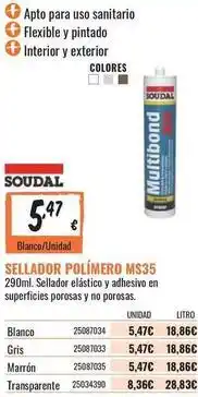 Obramat Soudal - polímero oferta