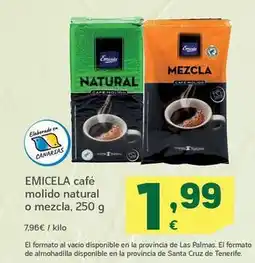 HiperDino Emicela - cafe molido natural o mezcla oferta