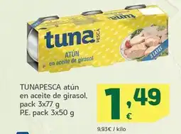 HiperDino Tunapesca - atún en aceite de girasol oferta
