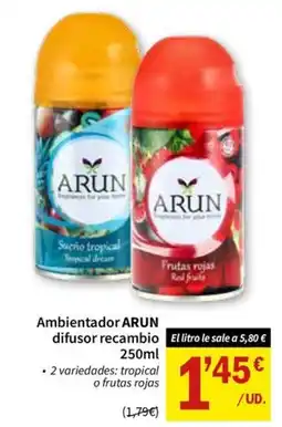 SPAR Arun ambientador difusor recambio oferta