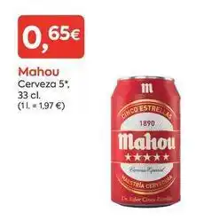 Suma Supermercados Mahou - cerveza 5 oferta