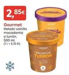 Suma Supermercados Gourmet - helado vainilla macadamia o turron oferta
