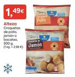 Suma Supermercados Alteza - croquetas de pollo, jamón o bacalao oferta