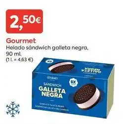 Suma Supermercados Gourmet - helado sandwich galleta negra oferta