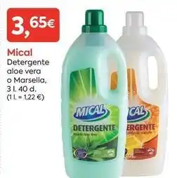 Suma Supermercados Mical - detergente aloe vera oferta