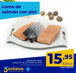5 Océanos Lomo de salmon con piel oferta