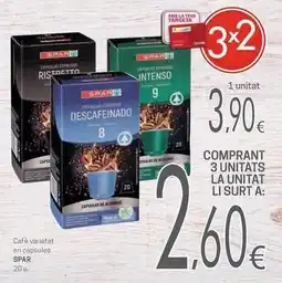 Valvi Supermercats Spar - cafe varietat en capsulas oferta