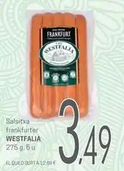 Valvi Supermercats Westfalia - salsitxa frankfurter oferta