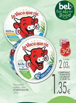 Valvi Supermercats La vaca que ríe - formatges original o light oferta