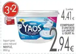 Valvi Supermercats Nestlé - iogurt grec yaos natural oferta