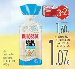 Valvi Supermercats Dulcesol - pan de motlle s/crosta oferta