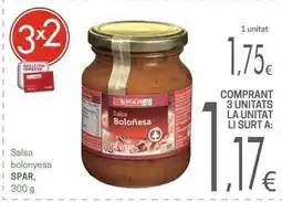 Valvi Supermercats Spar - salsa bolonyesa oferta