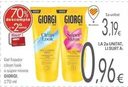 Valvi Supermercats Giorgi - gel fixador clean look o super rissos oferta